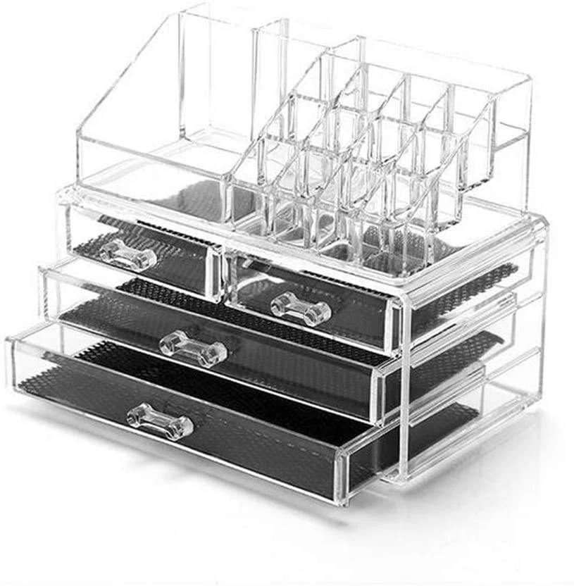 Jewellery Storage Box Acrylic Lipsticks Make up Organiser Holder Cosmetic Case