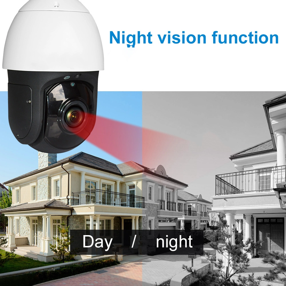 2MP/5MP Auto Tracking 20X Zoom PTZ Waterproof IP66 Poe IP Security CCTV Camera