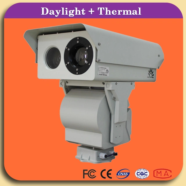 10km Dual View Thermal Imaging CCTV Camera with HD IP Module