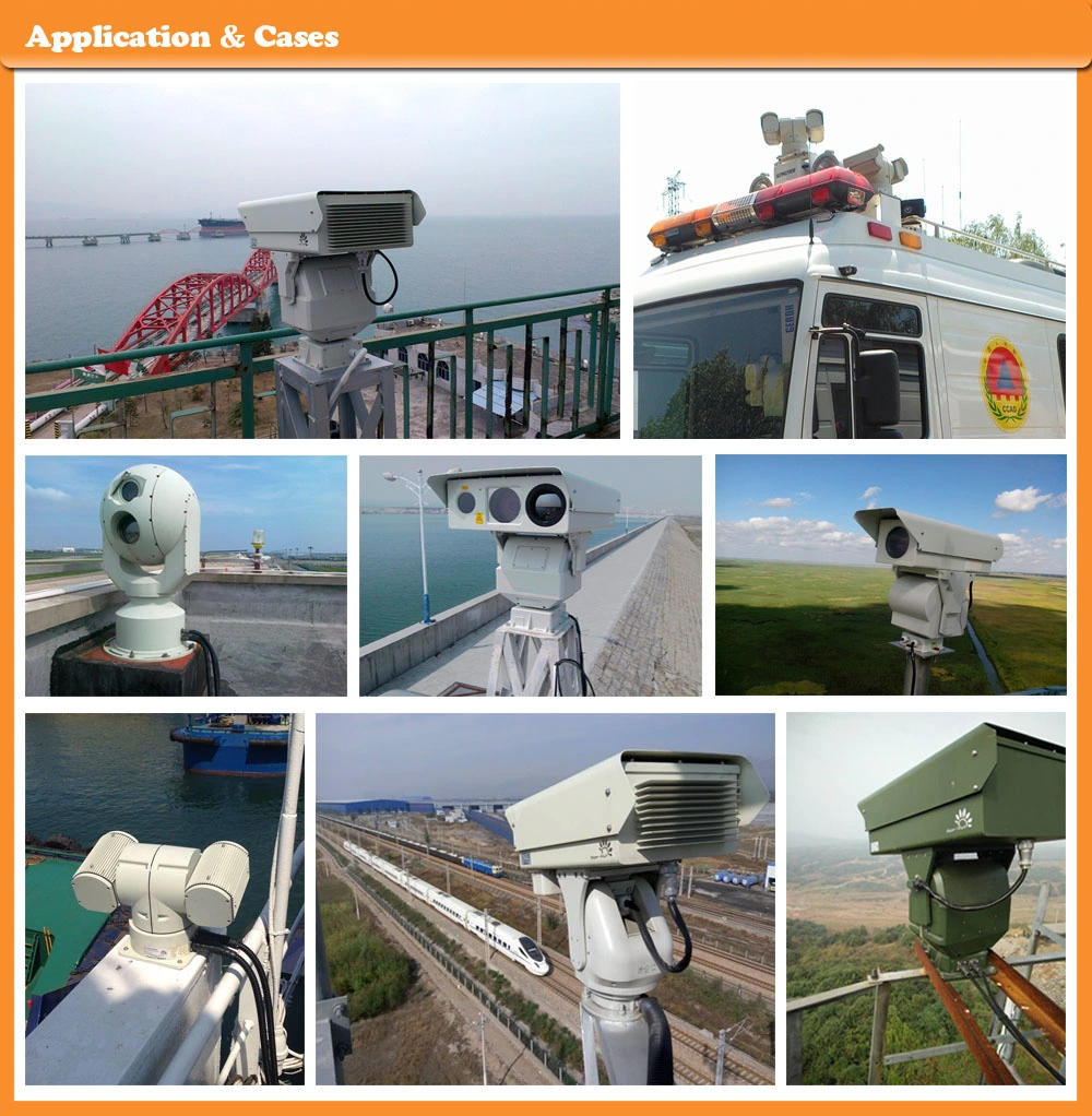 10km Dual View Thermal Imaging CCTV Camera with HD IP Module