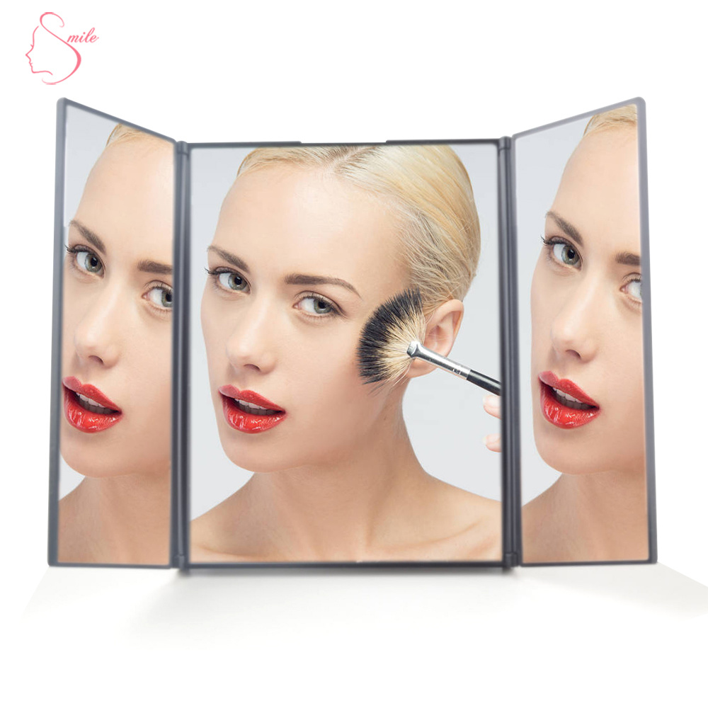 Hot Sell 16 PCS LED ABS Smile Mirror Mirror Glass Mini Vanity Mirror Glass Mirror