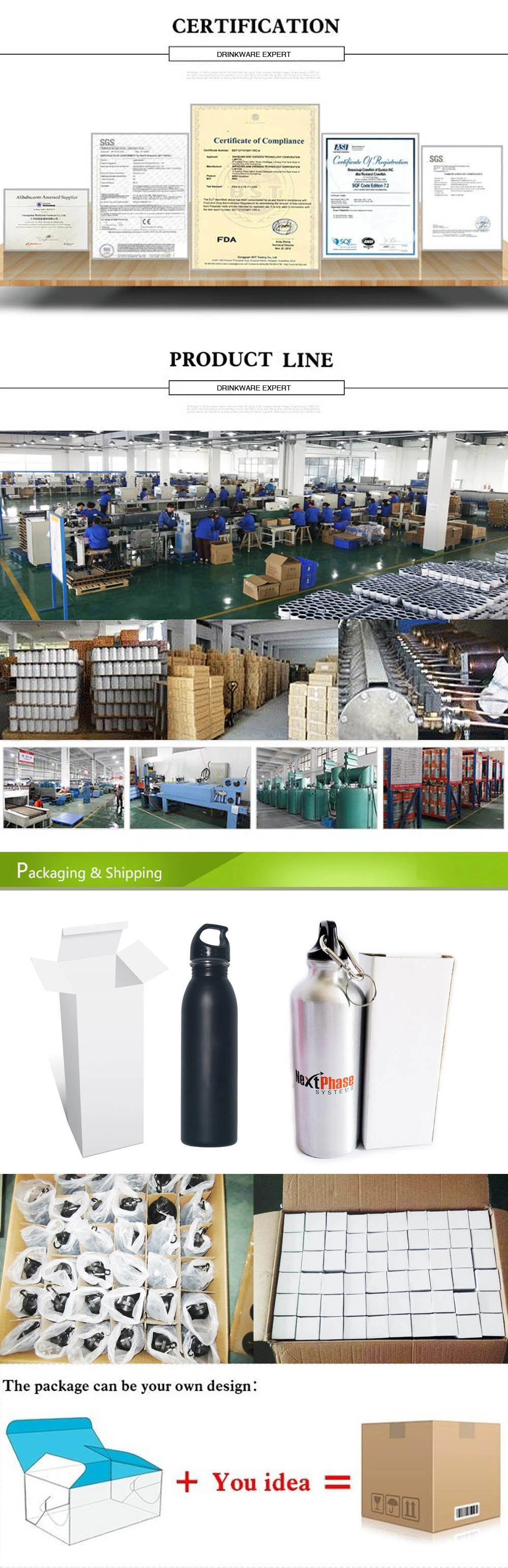 Goblet Stainless Steel Thermos Water Bottle for Promotion