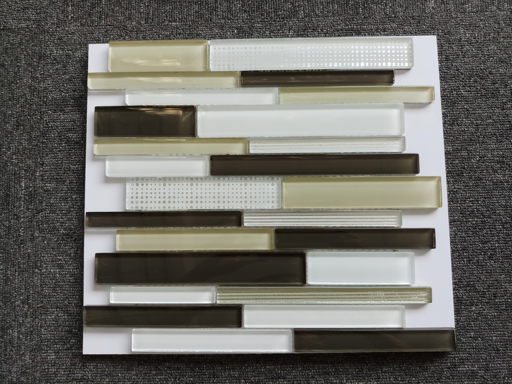 High Quality Mix Color Glass Mosaic Tile for Glass Subway Tile Backsplash