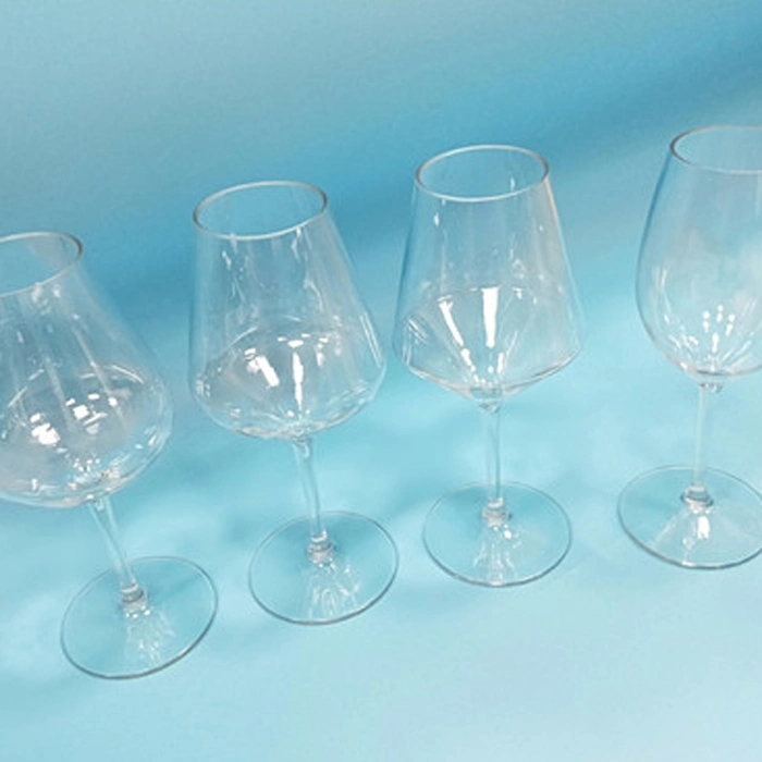 Customized Excellent Material Dishwashing Clear Solid Color Plastic Wine Cup Goblet