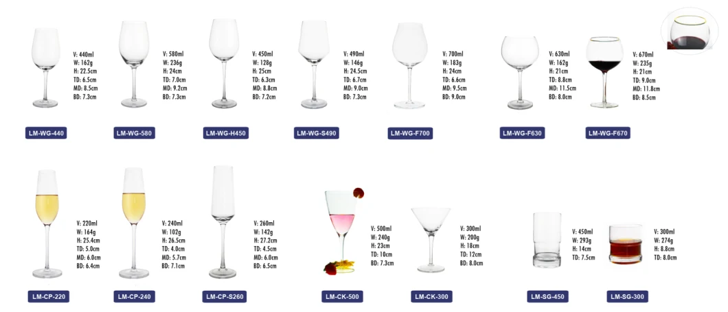 Copa Goblet Glass Cocktail Wine Boxed New Balloon Gift Present