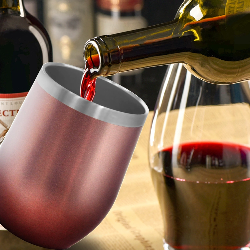 18/8 Stainless Steel Stemless Double Wall Goblet Wine Tumbler