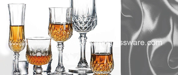 Factory Cheap Embossed Glass Goblet Red Wine Stemware GB041510zs