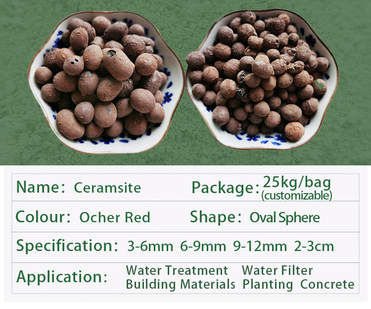 Water Grass Ceramsite Sand Natural Colored Ceramsite for Aquarium Ceramic Bio Ball