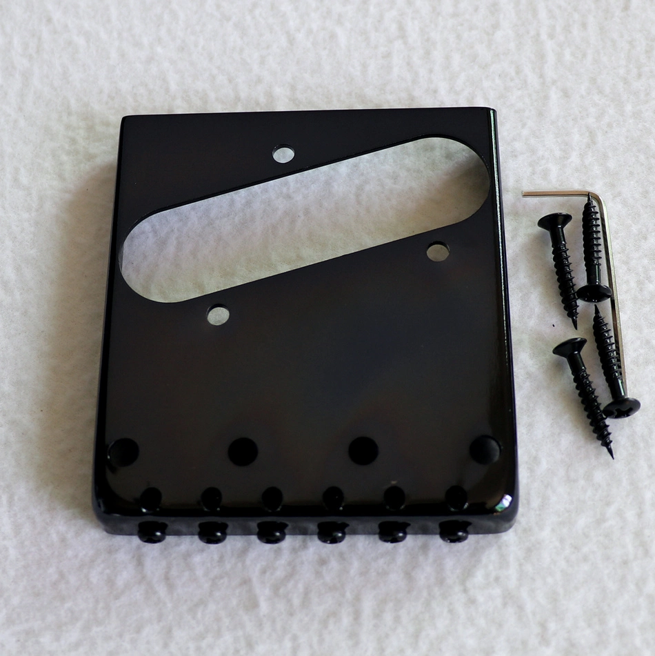 Guitar Hardware 6 Brass Saddle Vintage Tele Black Guitar Bridge