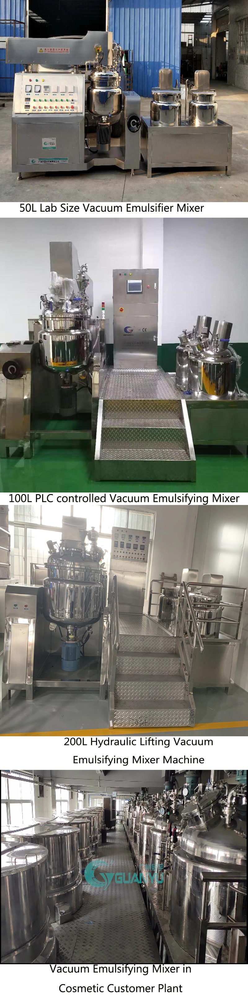 Stainless Steel Shea Butter Cream Emulsifier Mixing Machine Tank Homogenizer Mixer