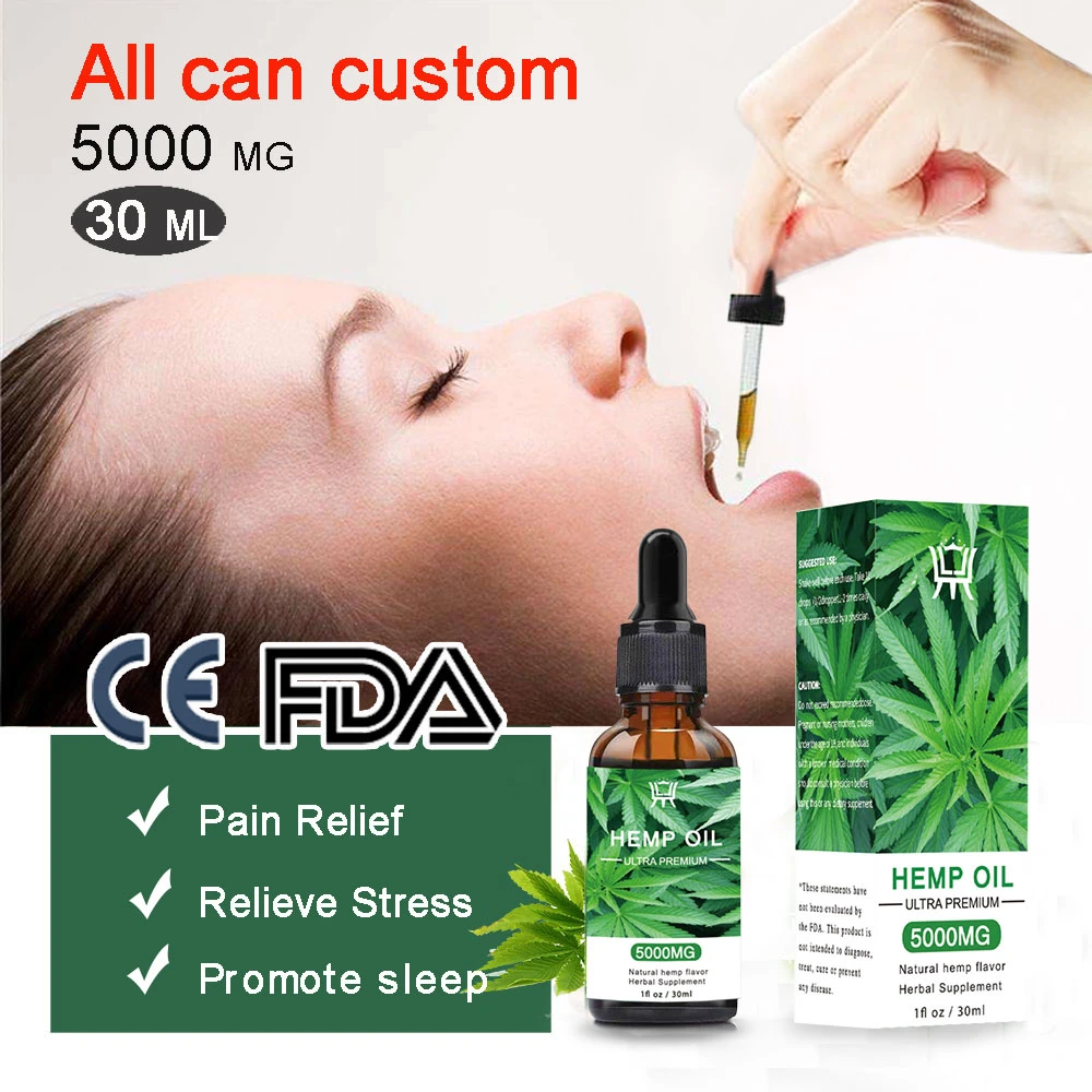 100 % Pure Natural 5000mg Cbd Oil Eco Friendly Organic Hemp Seed Oil