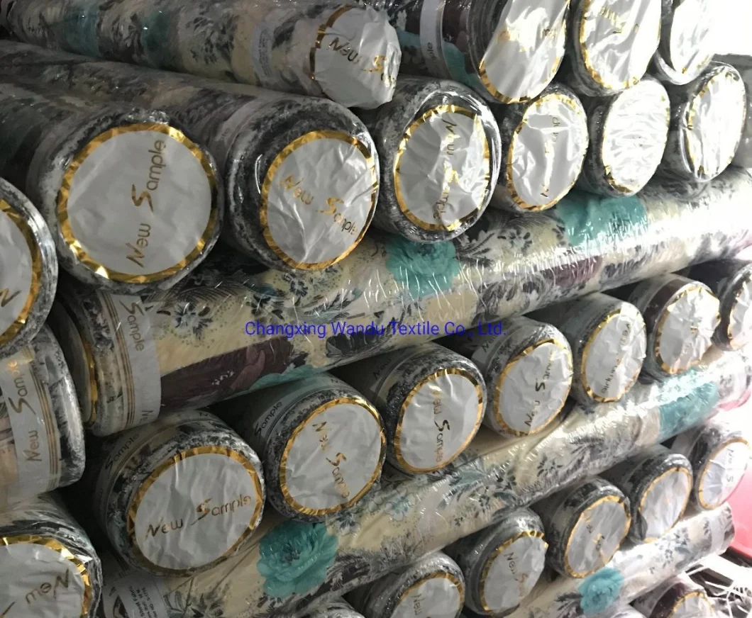 90GSM China Cheap Flower Printed 100 Percent Polyester Fabric