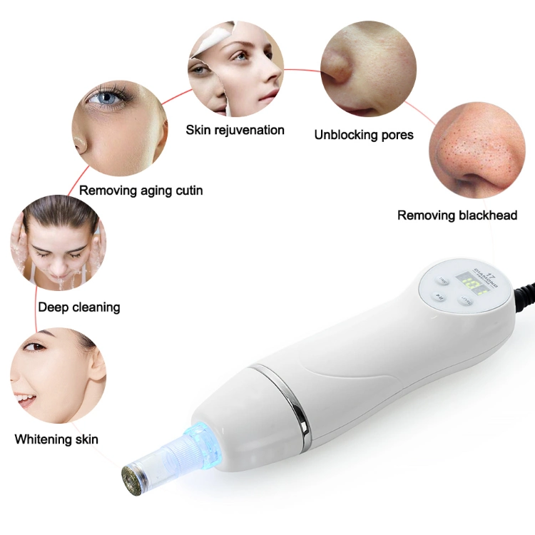 Portable Blackhead Remover Vacuum Blackhead Suction Device with Diamond Dermabrasion Tips