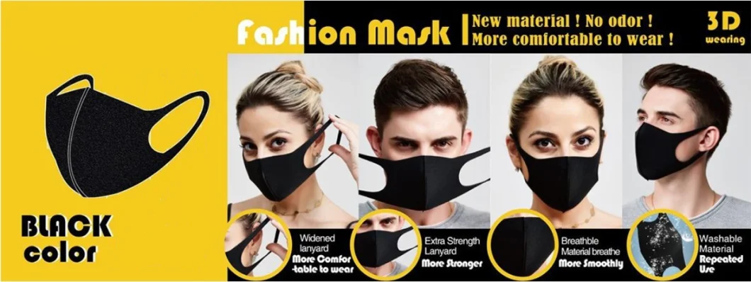 Custom Washable Anti Dust Black Mask