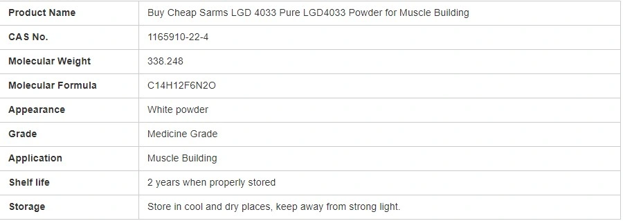 Buy Cheap Sarms Lgd 4033 Pure Lgd4033 Powder for Muscle Building