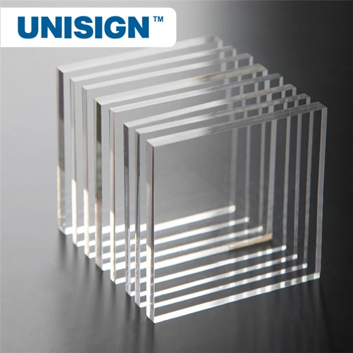 Unisign 2050*3050mm 3mm 4mm Clear Cast Acrylic Glass Sheet Plexiglass Sheet