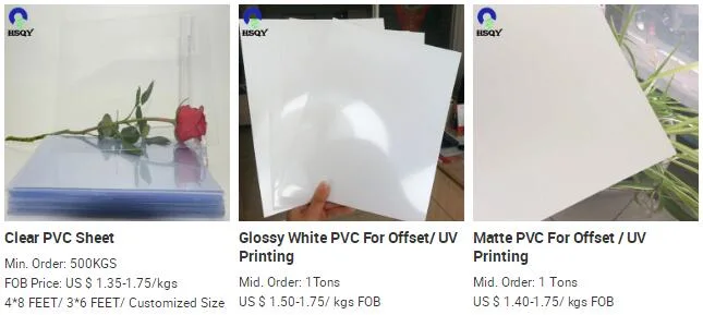 Transparent Printing PVC Plastic Film Sheet PVC Sheet Roll