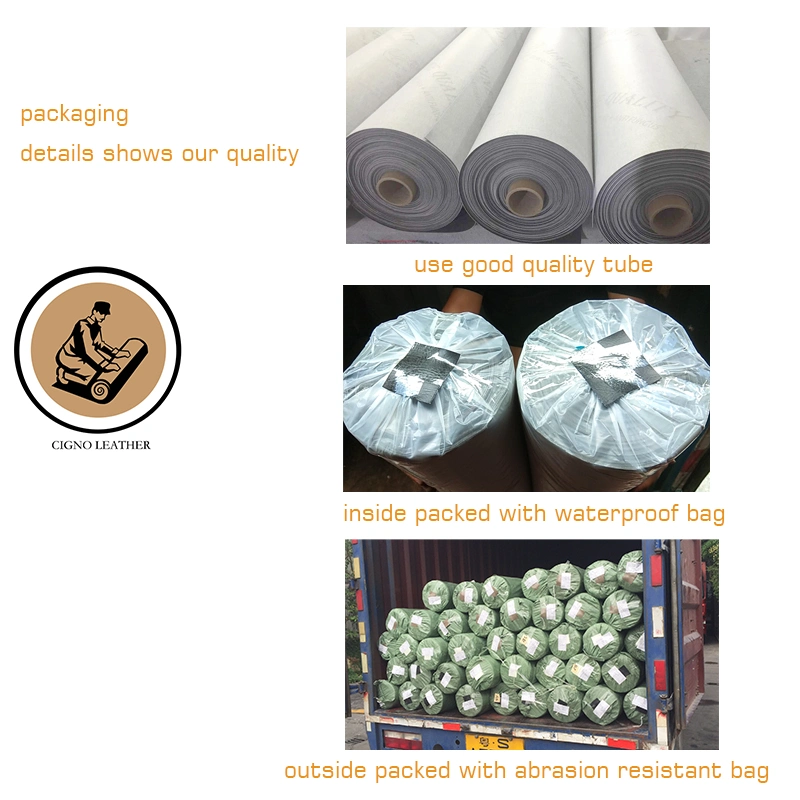 PU PVC Artificial Imitation Leather for Office Furniture / Home Furniture