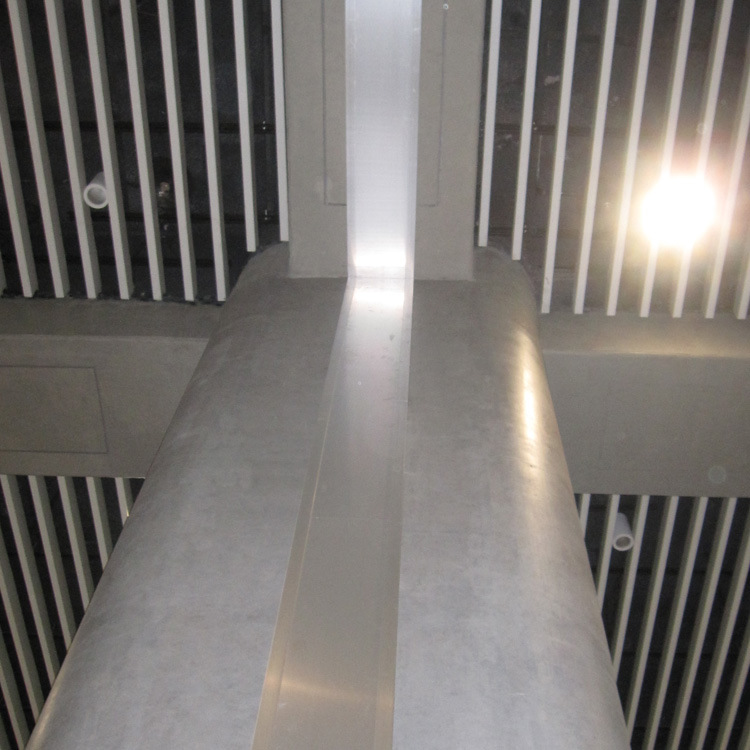 Interior Wall to Wall Aluminum Expansion Joint in Concrete