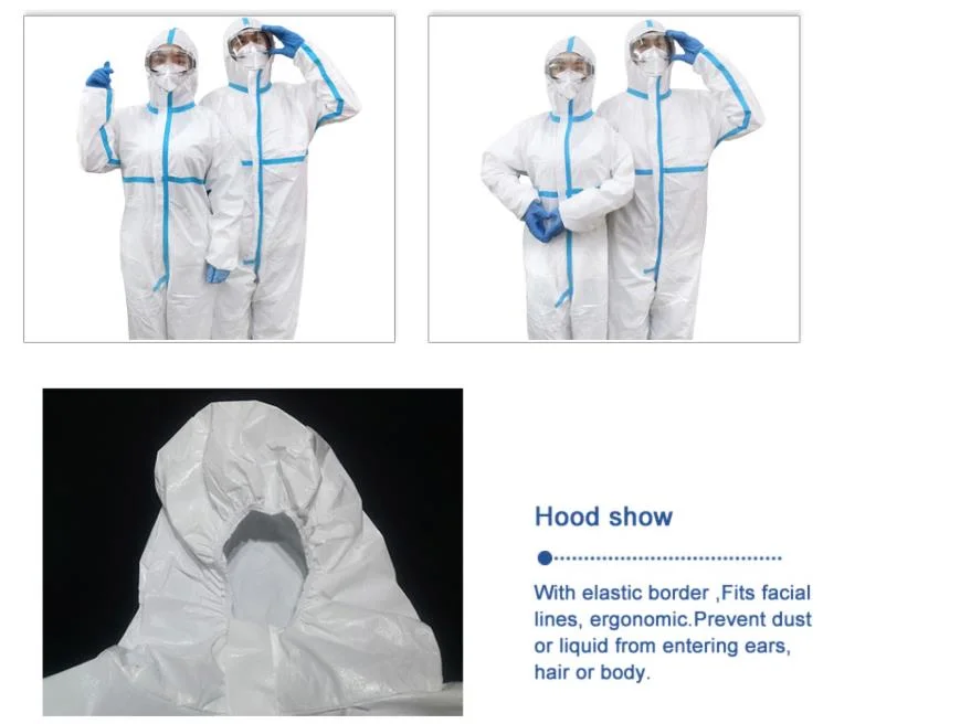 Full Cover Protective Clothing with Cap and Strip