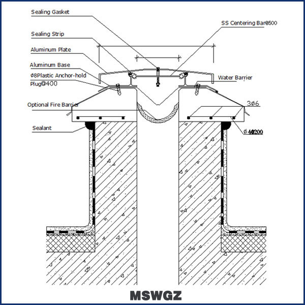 High Quality Waterproof Aluminium Roof Expansion Joint in Construction