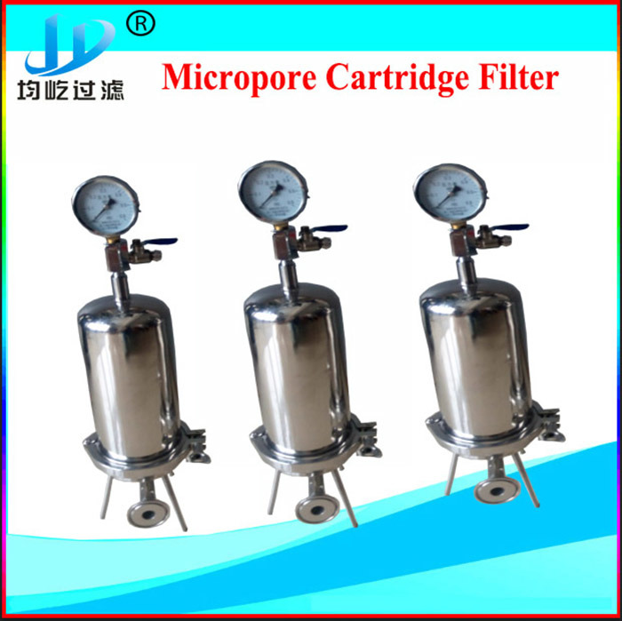Beer Stainless Steel 2 Filter Stacks Sanitary Lenticular Filter Housing Cartridge