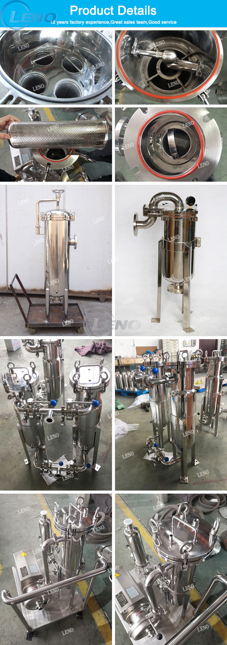 Stainless Steel 304 316 Bag Filter Housing/Bag Filter for Industrial Water Filtration