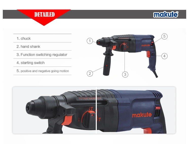 Makute Hammer Drill with 26mm SDS Plus Chuck Electric Breaker