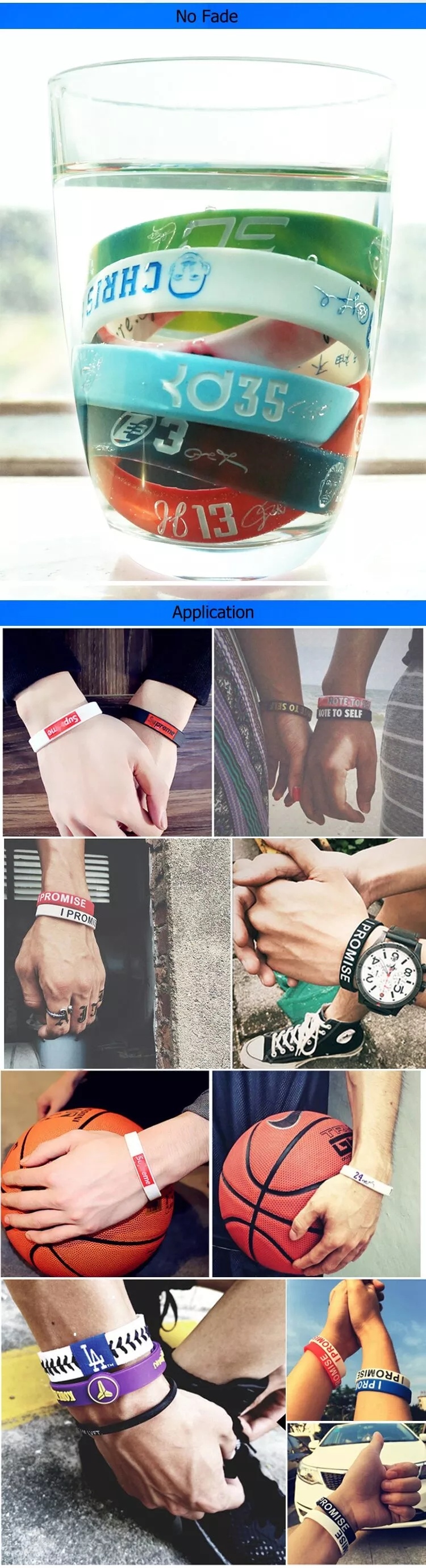 Wholesale Custom Silicone Bracelet for Promotion Personalized