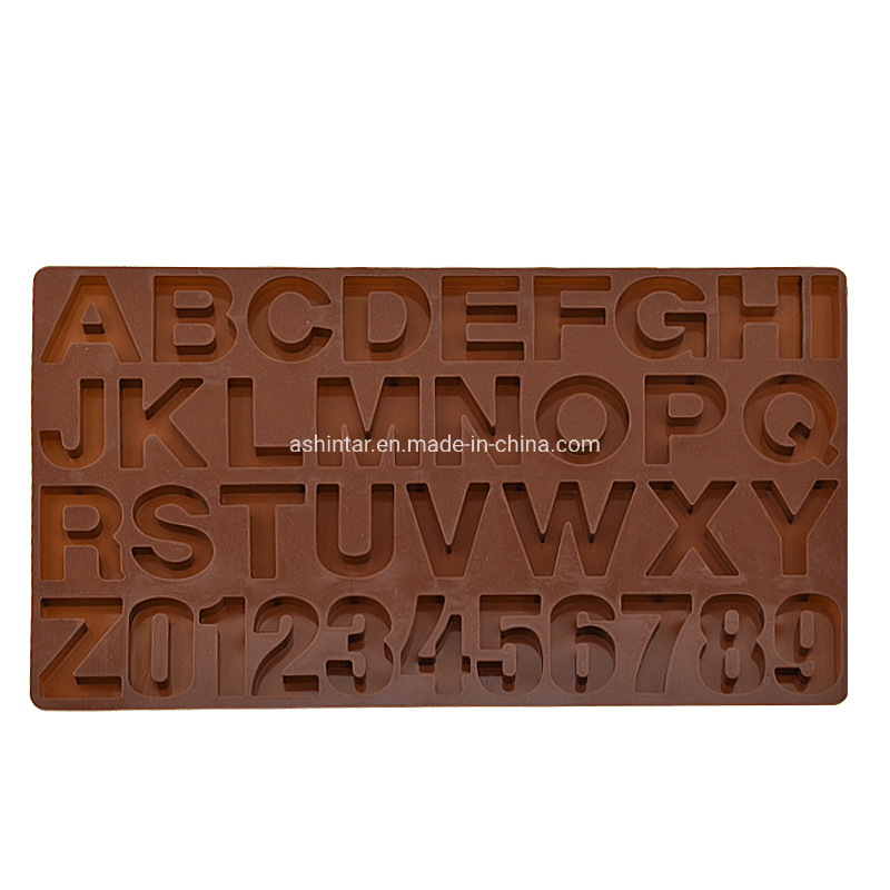 DIY Alphabet Check Food Grade Non-Stick Silicone Baking Molds Chocolate Mold