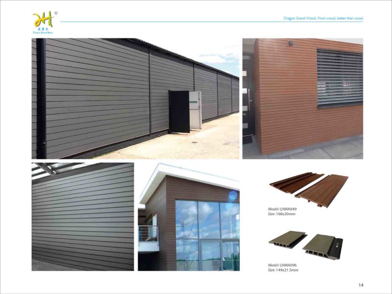 173*20mm WPC Wood Plastic Composite Wall Cladding with Stable Quality