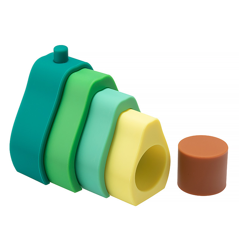 Baby Teether Blocks Customized Silicone Stacking Toy Kid Educational Toys