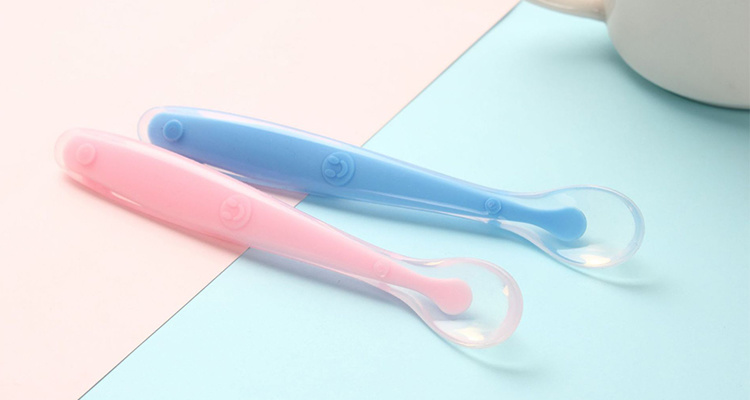 Infant Teething Toy Silicone Mini Flexible Silicone Baby Spoon