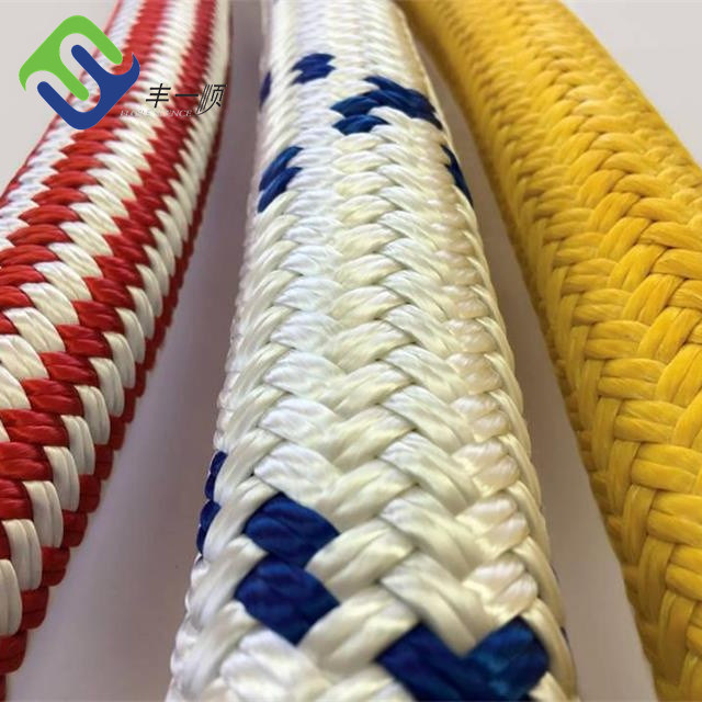28mm Factory Supply 12 Strands Braided UHMWPE Mooring Rope for Boat Used