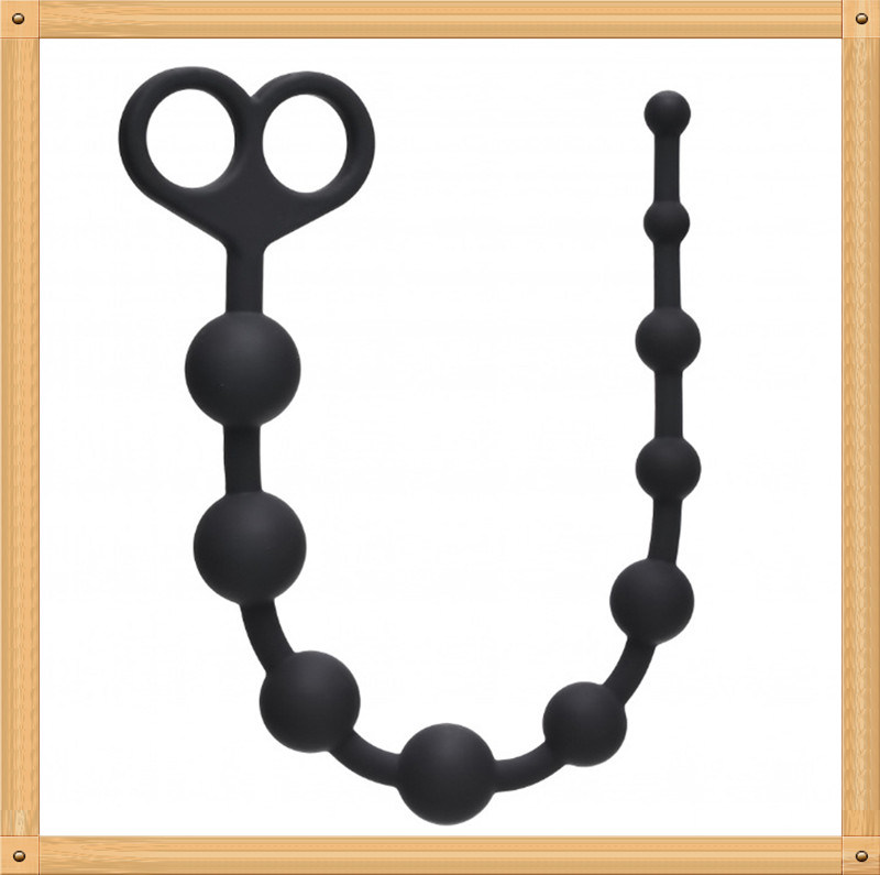 Silicone Anal Beads with Ring Adult Toy for Men