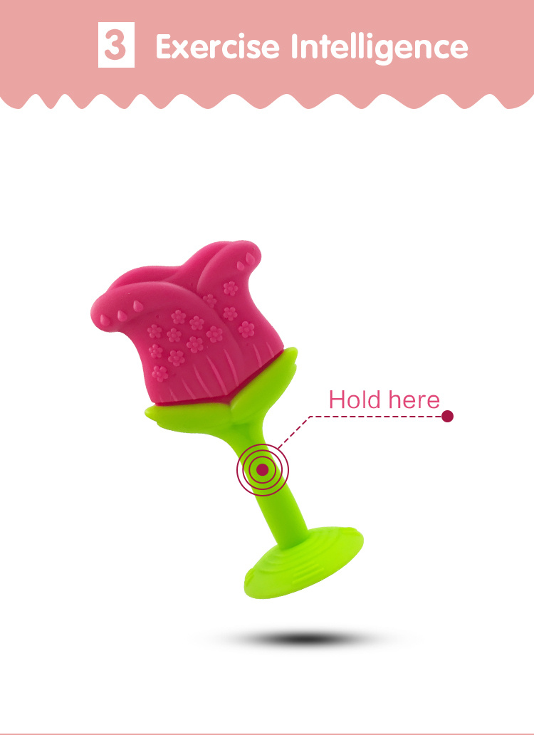 Full Silicone Teether Flower Silicone Teether Baby Toy Wholesale Price