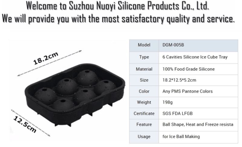 Food Grade Silicone Spherical Round Ball Ice Cube Tray