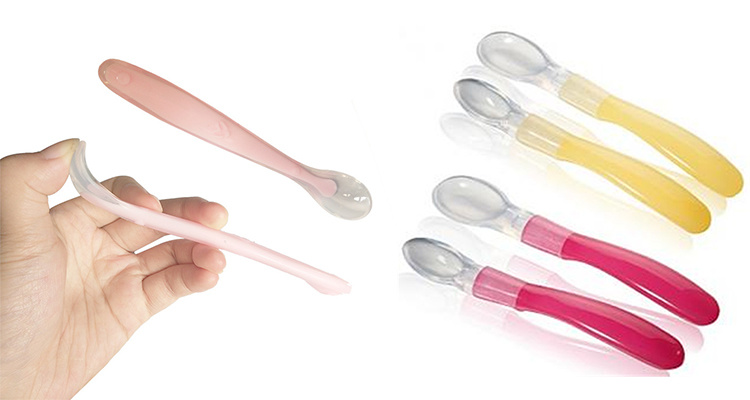 Infant Teething Toy Silicone Mini Flexible Silicone Baby Spoon