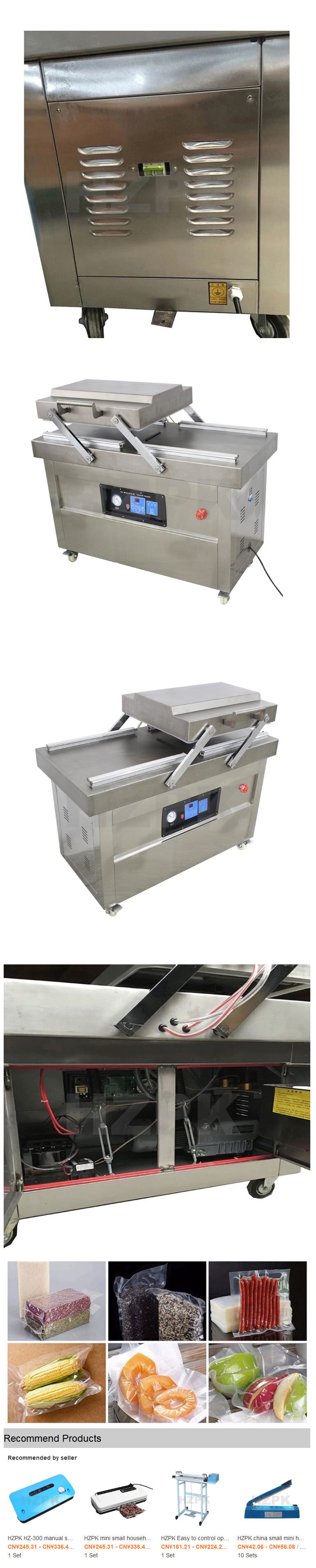 Hzpk Double Chamber Vacuum Machine for Foods