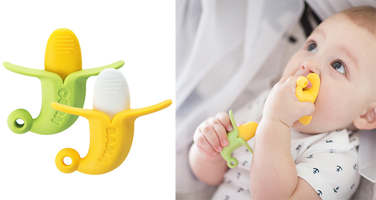 BPA Free Infant Training Teether Custom Shapes Silicone Baby Teether