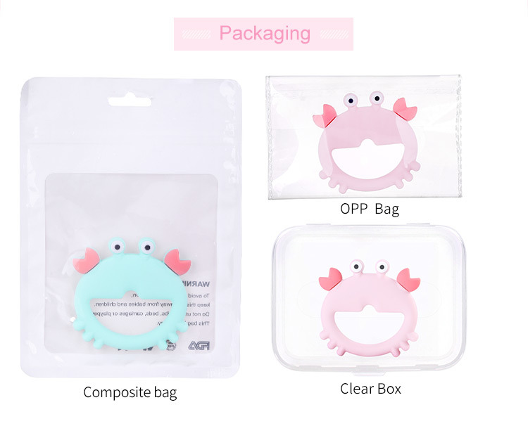 2021 New Custom FDA Silicone Teething Teether Crab Animal Autism Sensory Kids Toys