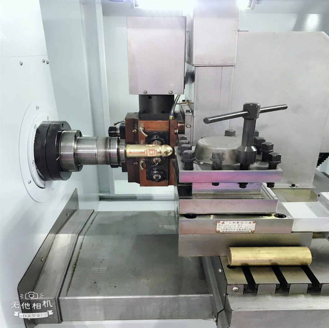 Syntec Control Double Spindle CNC Turning Lathe Machine for Brass Parts