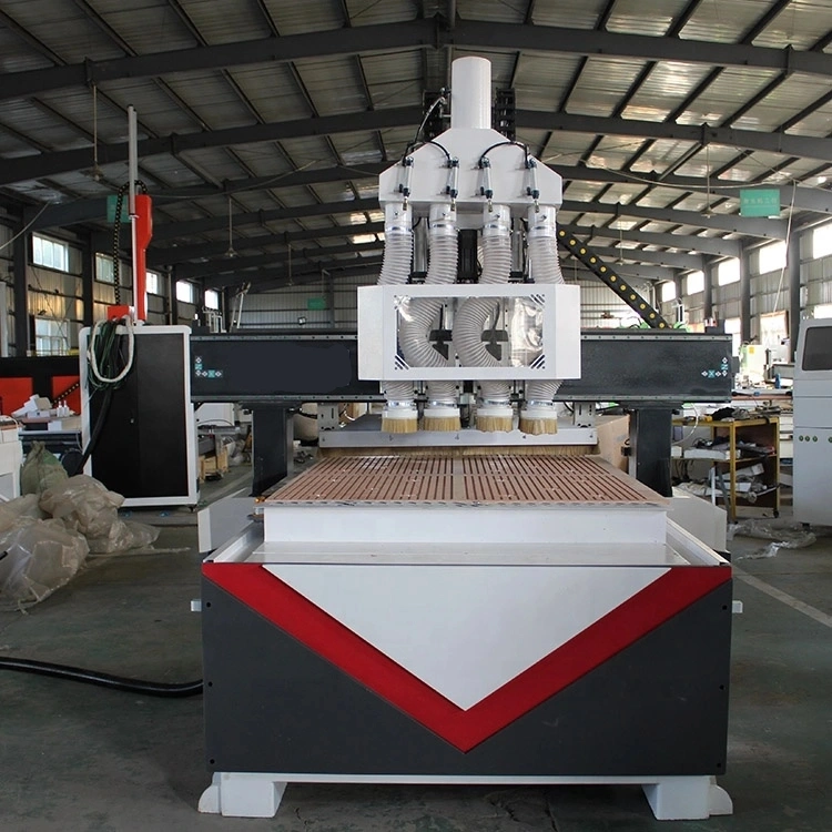 Multi Processes 3 Heads Wood Door Making CNC Cutting Machine Router 1325 CNC Drilling Machine