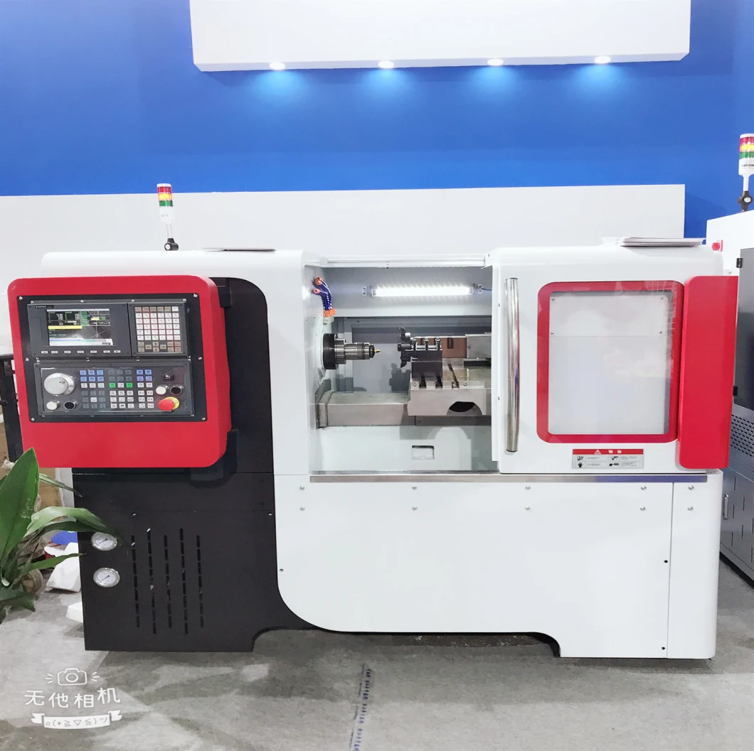 Syntec Control Double Spindle CNC Turning Lathe Machine for Brass Parts