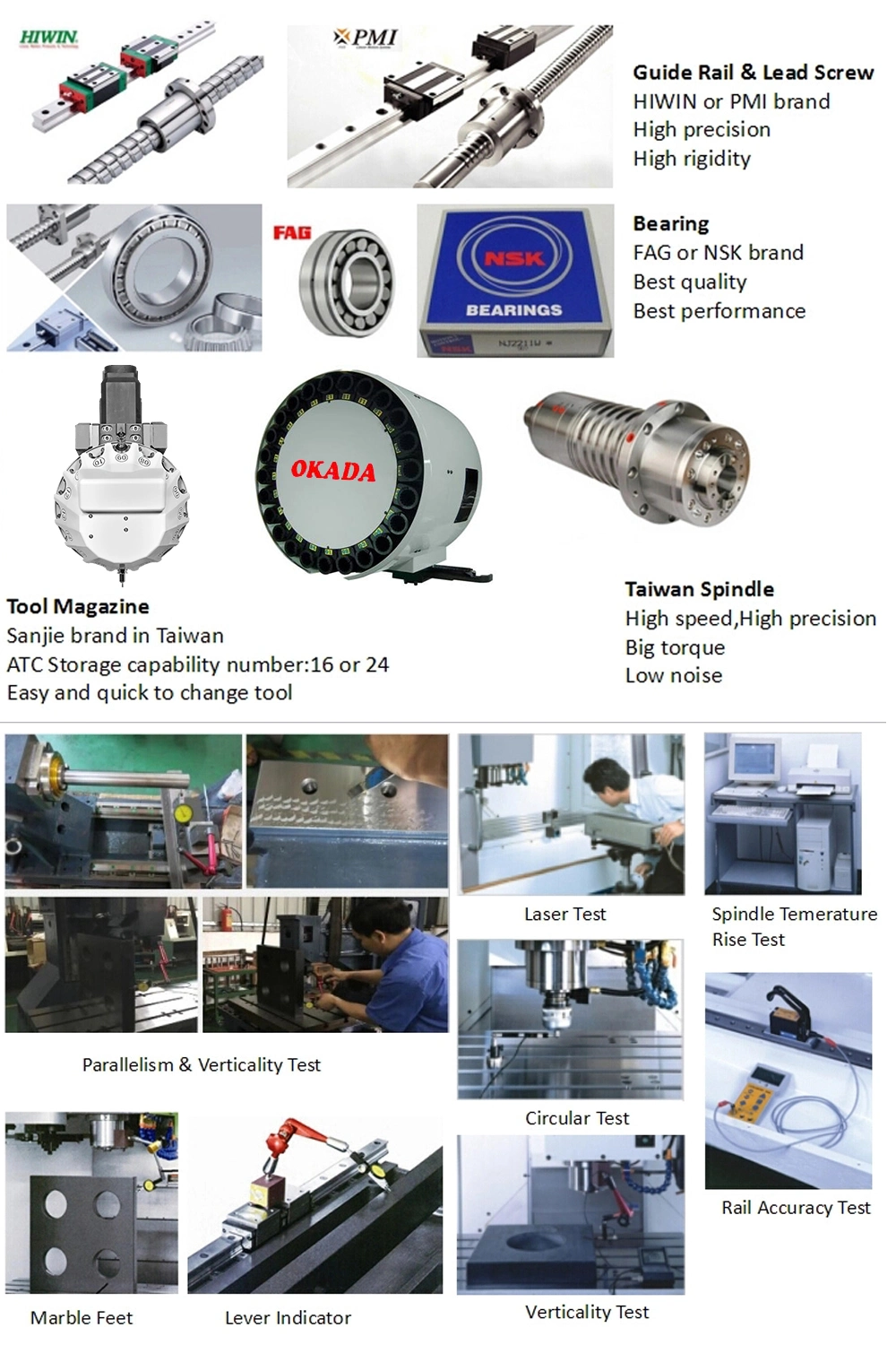 Fanuc Controller CNC Milling Machine, CNC Linears Guide Milling Machine Center for Metal (VMC850L)