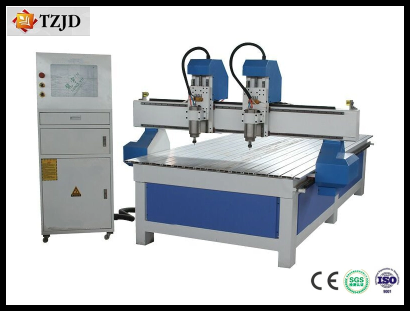 Double Spindle CNC Wood Metal Stone Engraving Machine