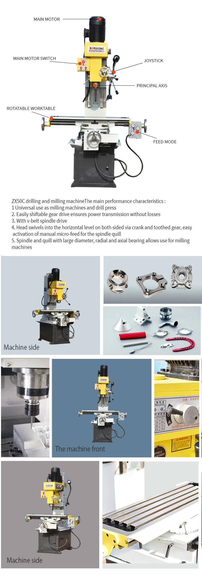 Zx50c Milling Machine Manufacturers Drilling and Milling Machine