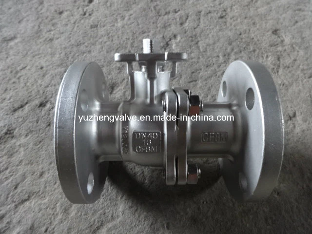 Industry Stainless Steel Casting 2PC Ball Valve with Flange Ends