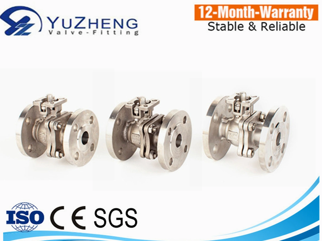 Industry Stainless Steel 2PC Flange Ball Valve with Pneumatic Actuator