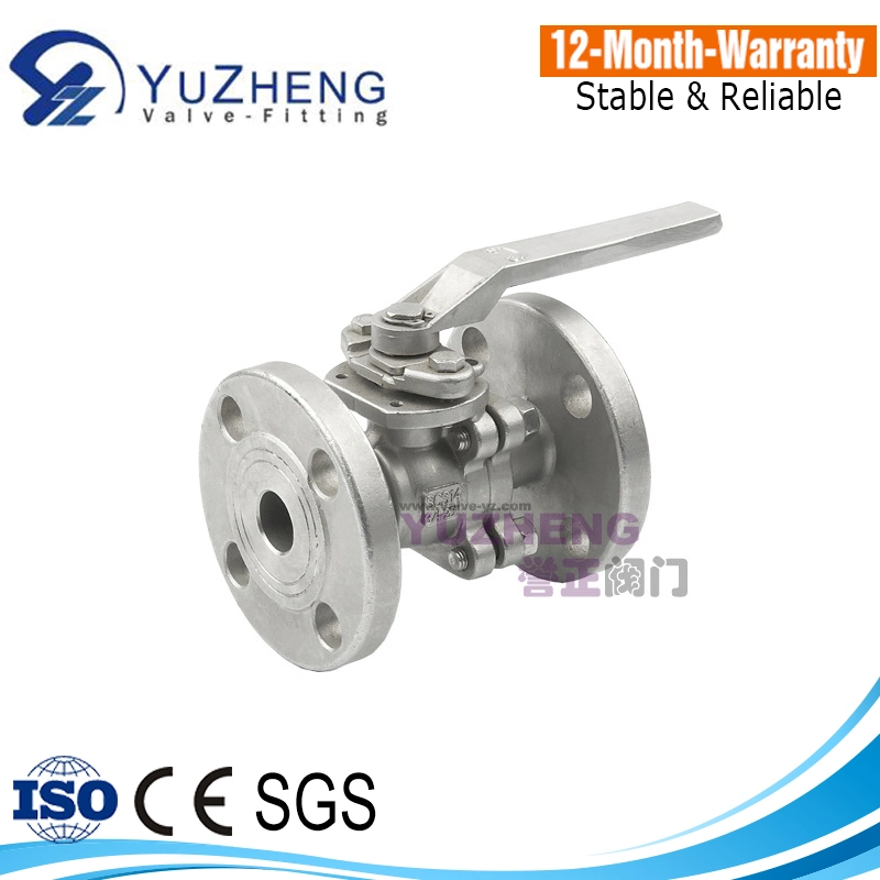 Industry Stainless Steel Casting 2PC Ball Valve with Flange Ends